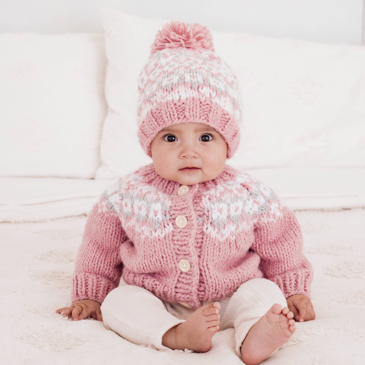 Fairisle Rosy Cardigan Sweater for Baby &amp; Toddler
