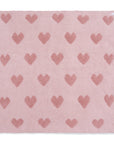 Chenille - Blush and Rose Heart Blanket