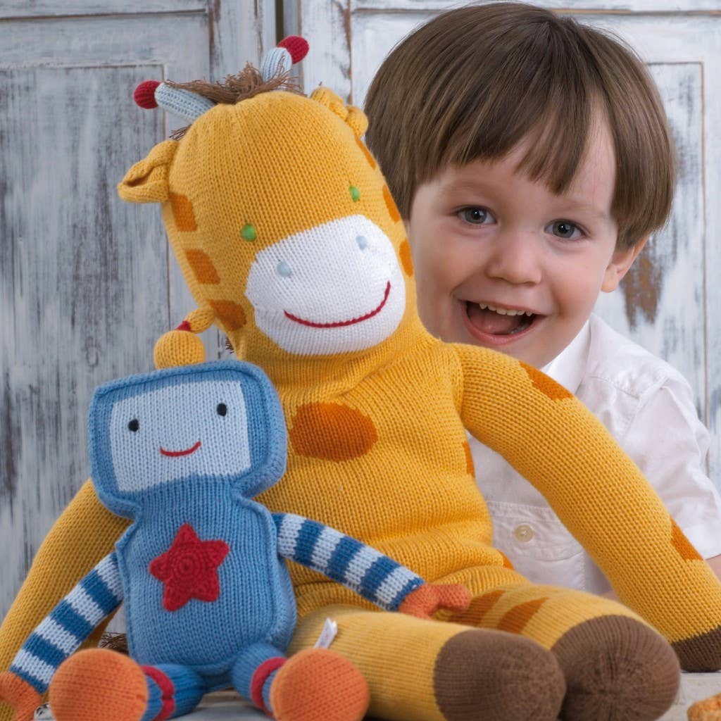 Riley the Robot Knit Doll: 14&quot; Plush