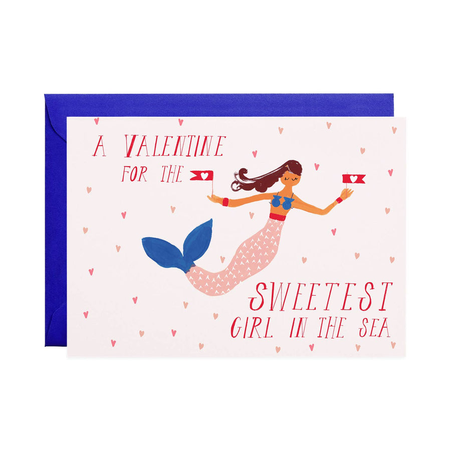 Be My Valentine, Mermaid - Greeting Card