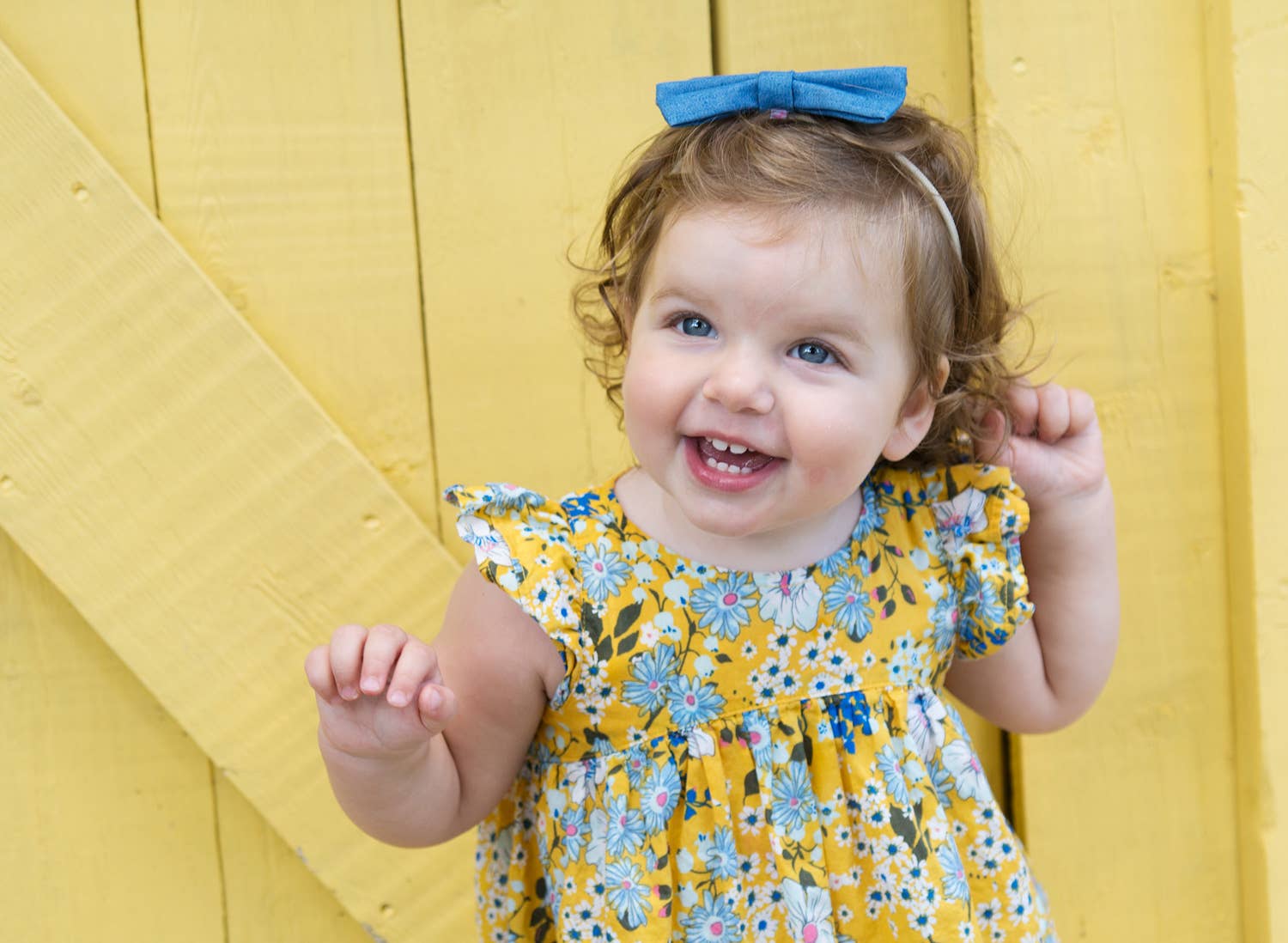 Denim Bow Headband, Baby Girl,Infant Girl Bow Hair Accessory: Butterfly
