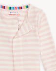 Magnetic Me Pink Stripe Organic Cotton Footie