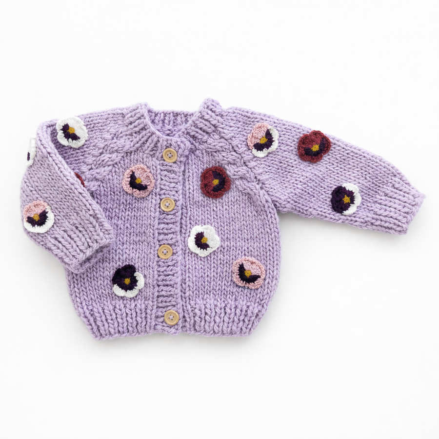 Pansy Cardigan Lilac for Baby & Toddler