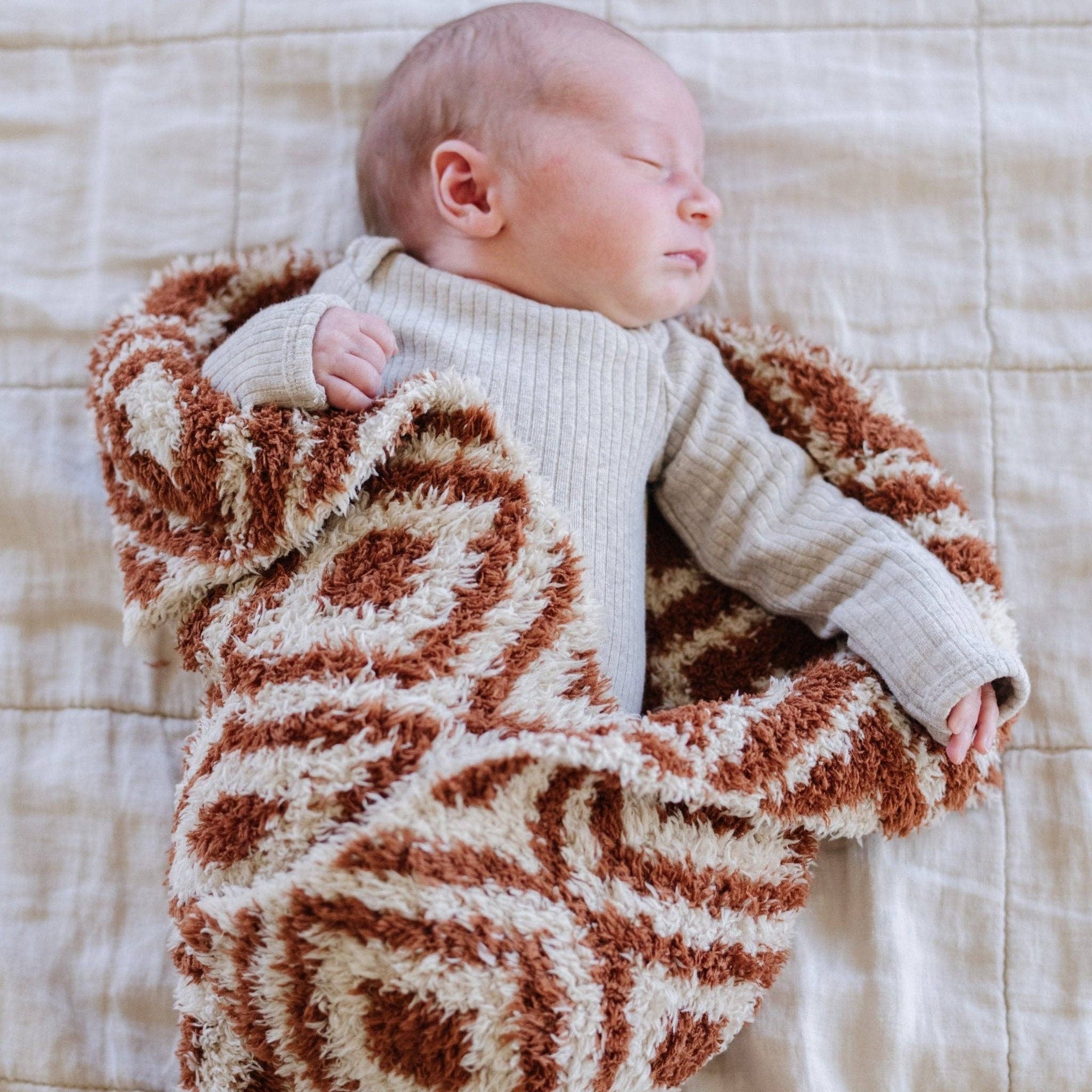 DOUBLE-LAYER BAMBONI® MINI BLANKETS: Elephant Double Layer