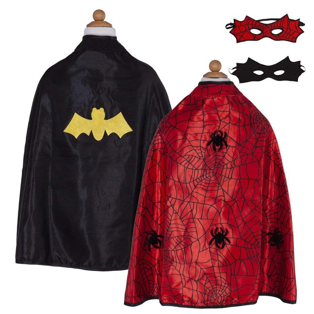 Great Pretenders Reversible Spider/Bat Cape with Masks |Mockingbird Baby &amp; Kids