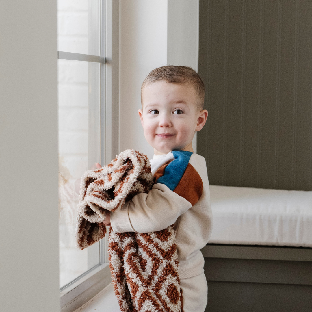 DOUBLE-LAYER BAMBONI® MINI BLANKETS: Elephant Double Layer