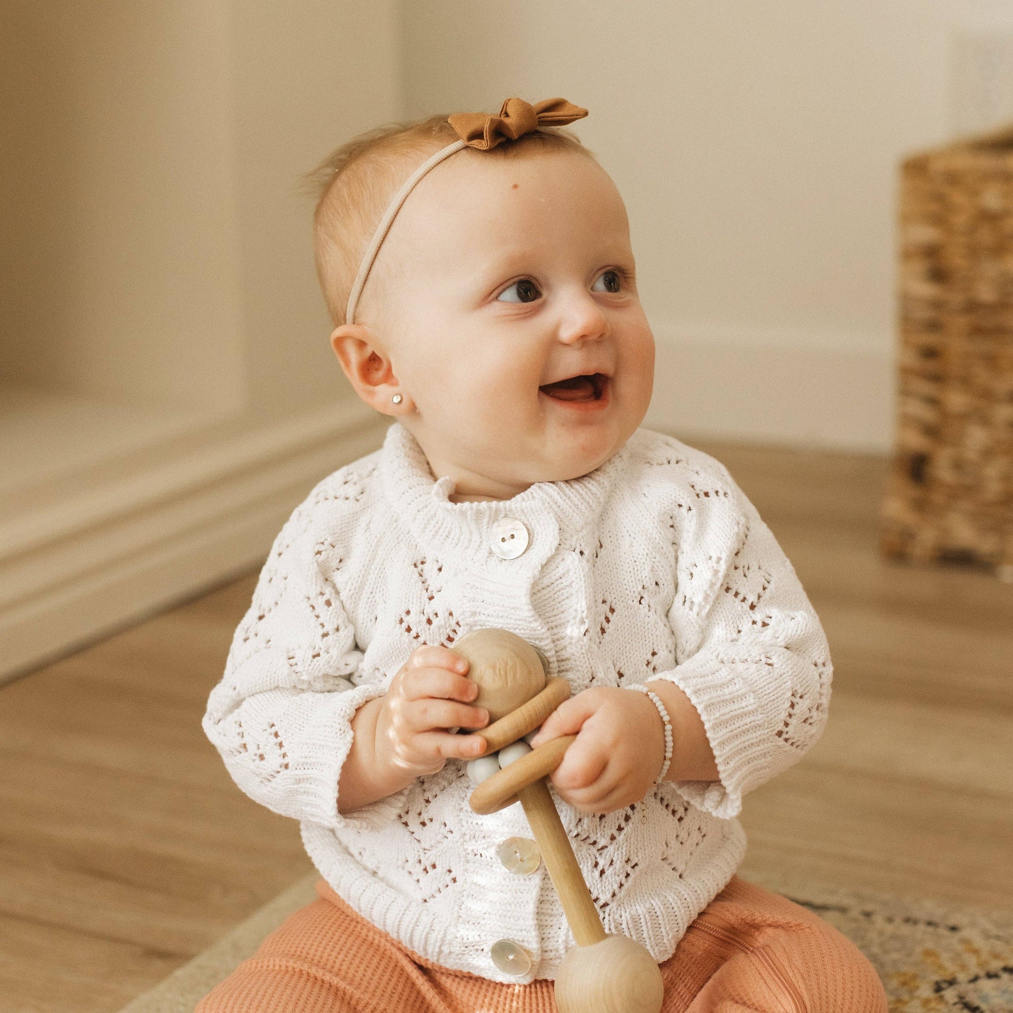 Heart Lace White Valentine Cardigan Sweater Baby &amp; Toddler