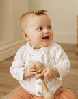 Heart Lace White Valentine Cardigan Sweater Baby & Toddler