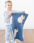 DOUBLE-LAYER BAMBONI® MINI BLANKETS: Elephant Double Layer
