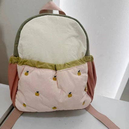 Cute Embroidered Apple Mini Backpack for Kids: Embroidered Apple Design