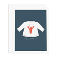 Lobster Sweater Welcome Little One Greeting Card