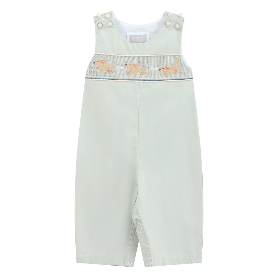 Sage Green Puppy Dog Smocked Longall