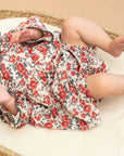 Amour Rose Floral Ruffle Baby Dress & Bloomer