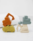 Construction Vehicle Mold Free Silicone Bath Toy Set 