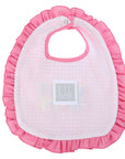 Pink Gingham 'Birthday Girl' Bib