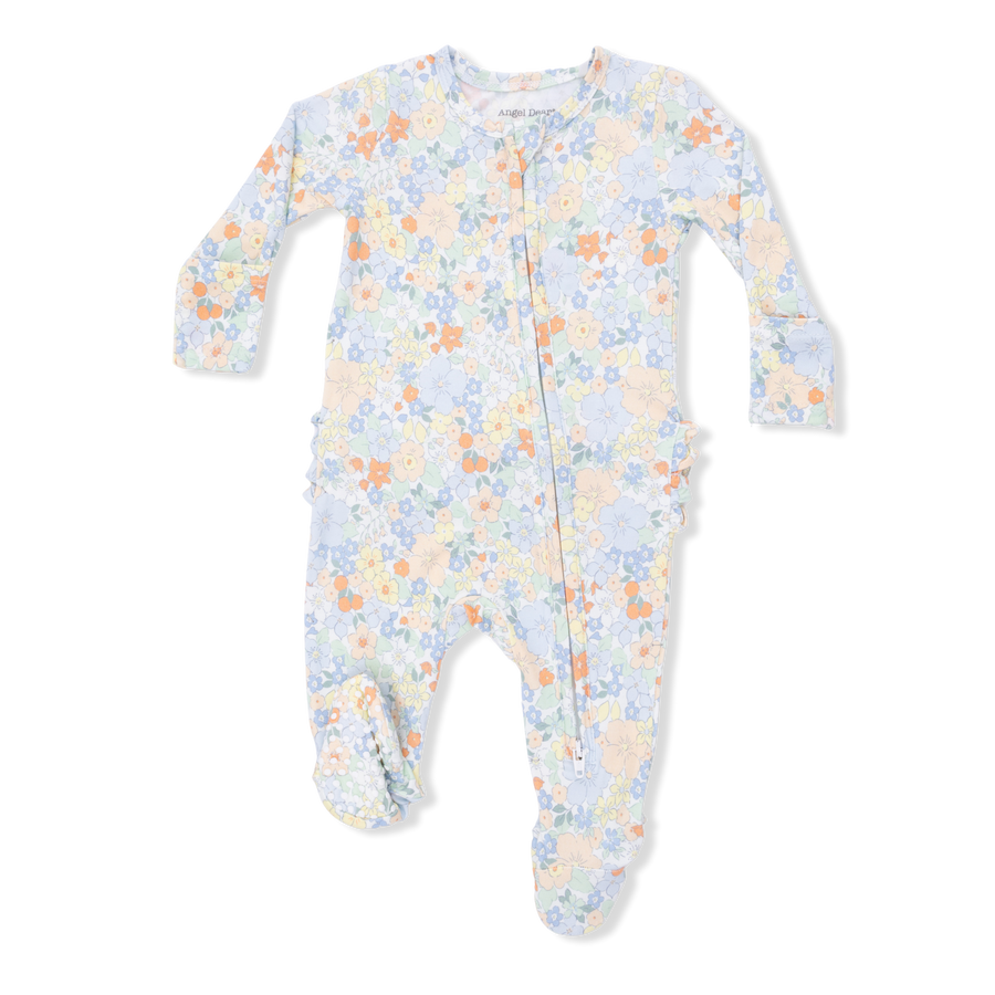 Angel Dear Georgia Floral - 2 Way Zipper Footie
