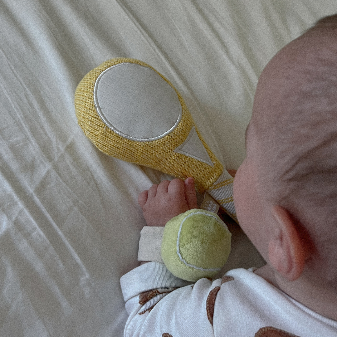 First Serve // Baby wrist rattle