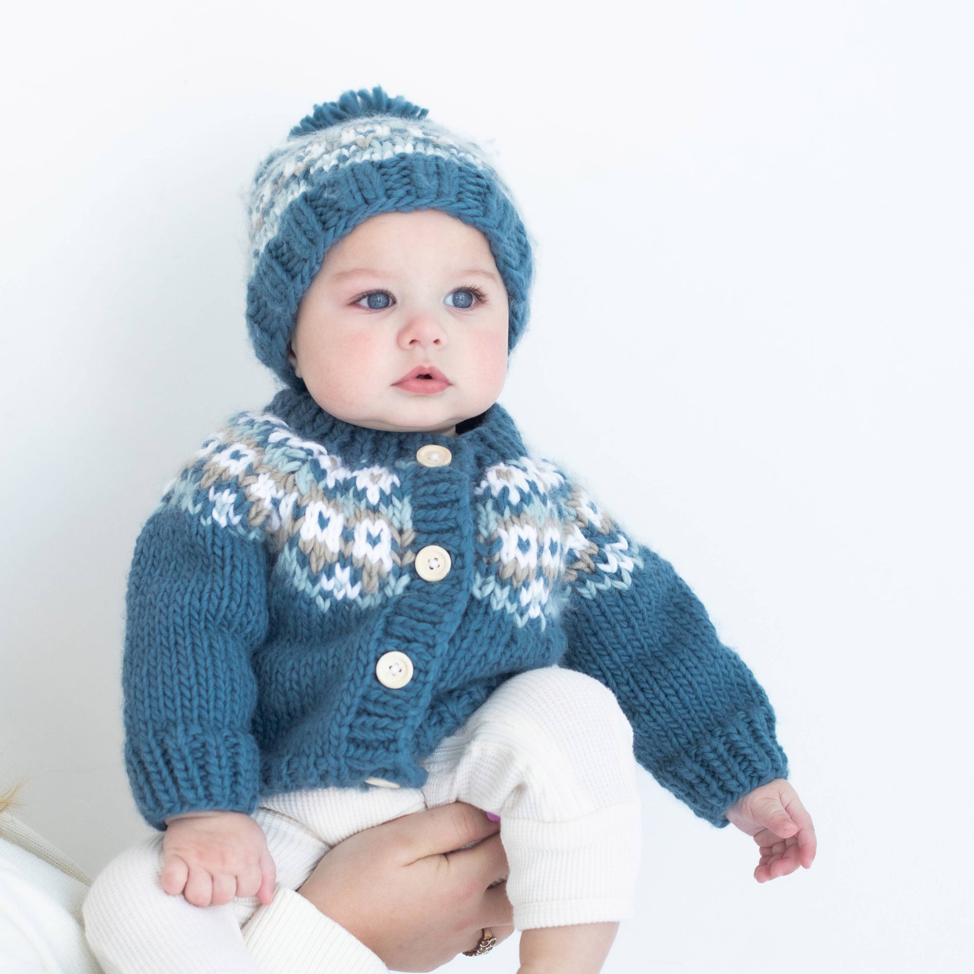 Fairisle Slate Cardigan Sweater for Baby &amp; Toddler