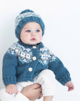 Fairisle Slate Cardigan Sweater for Baby & Toddler