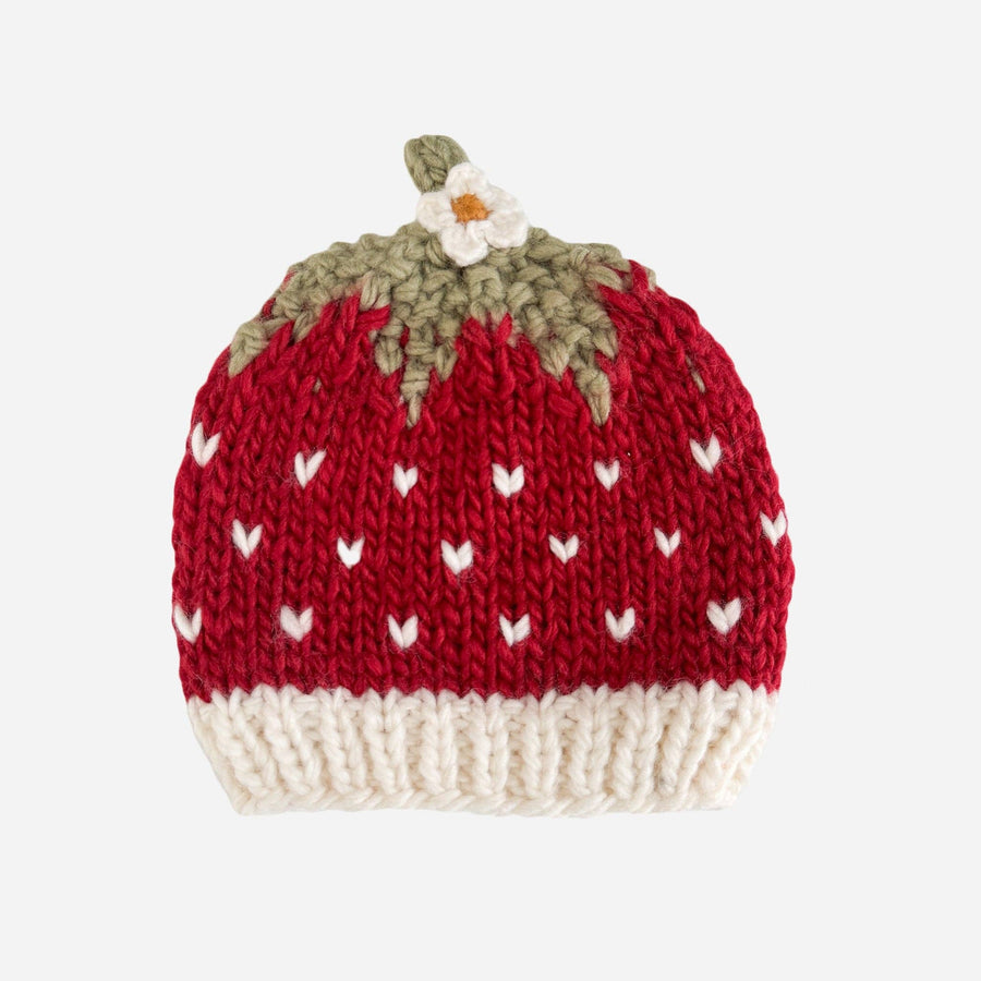 Strawberry Hand-knit Baby & Kids Hat