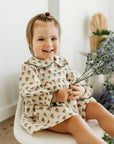 Ina Block Print Floral Baby Dress & Bloomer Set