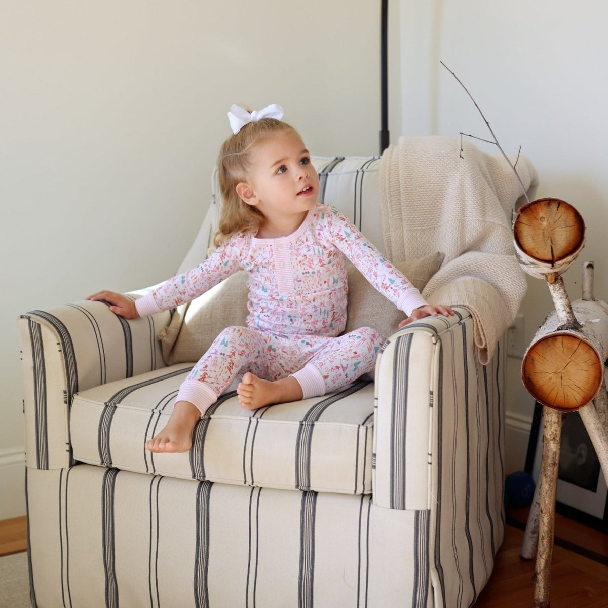 Ski Two Piece Kids Henley Pajamas