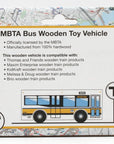 Boston MBTA Wooden Toy Bus - Runs on Wooden Train Tracks