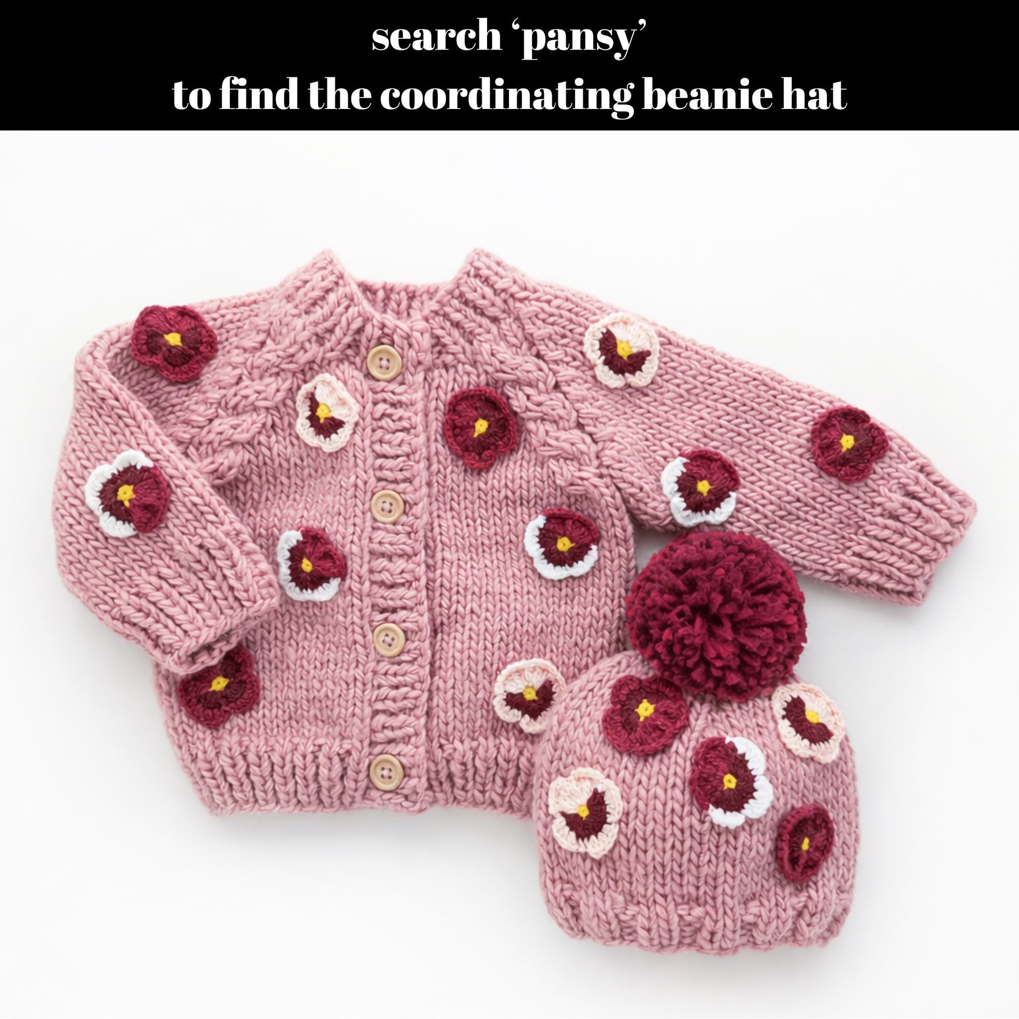 Pansy Cardigan Rosy for Baby &amp; Toddler