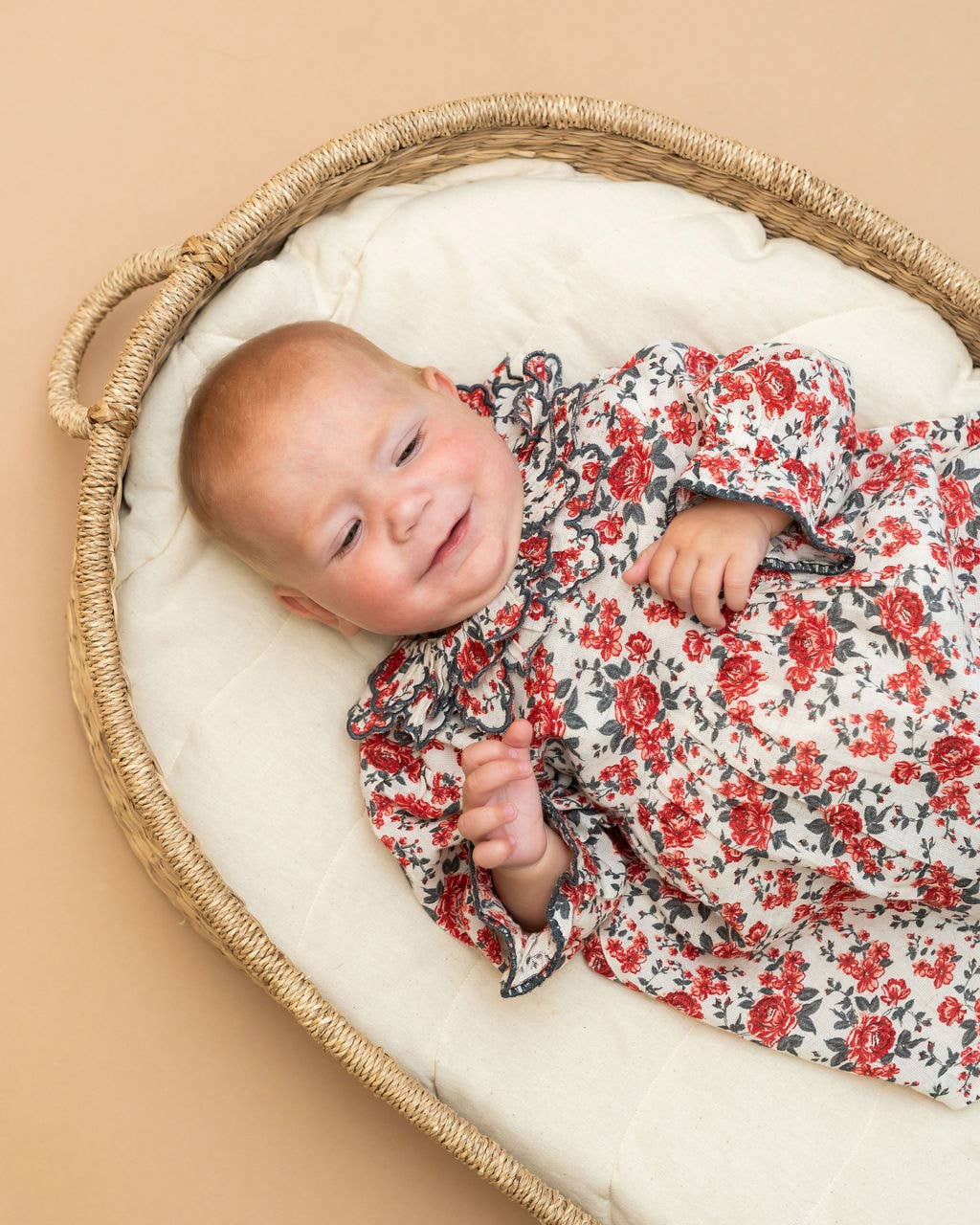 Amour Rose Floral Ruffle Baby Dress &amp; Bloomer