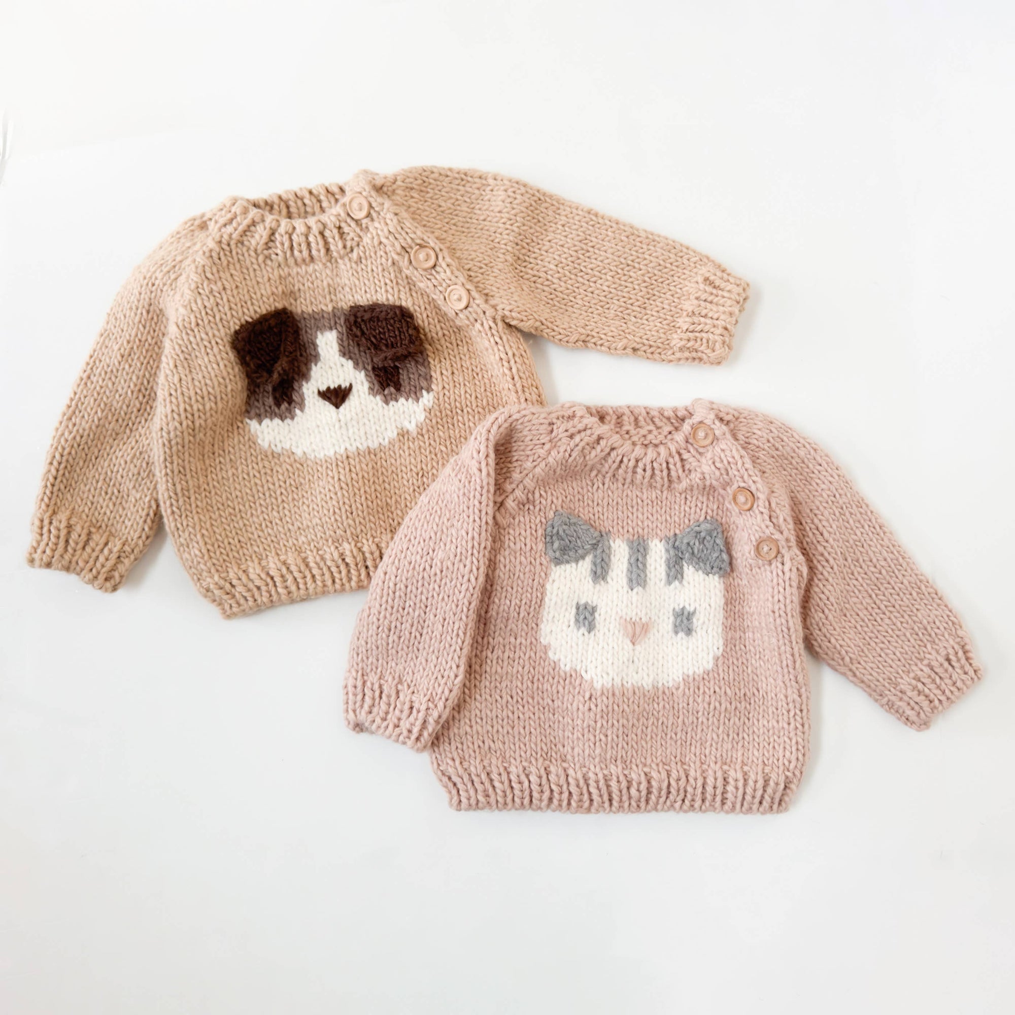Dog Pullover 3D Sweater Baby Kid Fall Winter School: Latte / XS 6-12m