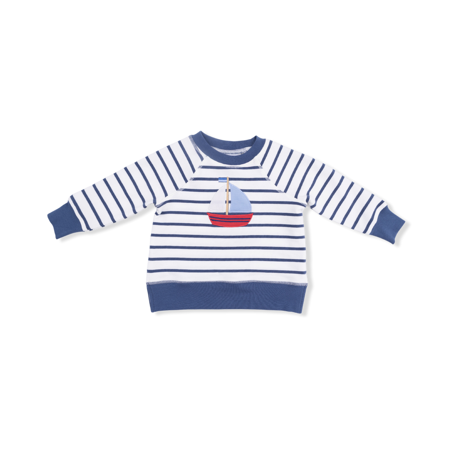 Angel Dear Bubbly Sailboat French Terry - Raglan Sweatshirt