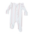 Angel Dear - Antoinette Stripe - 2 Way Ruffle Sleeve Zipper Footie