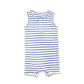 Angel Dear Navy Stripe - Henley Shortie Romper