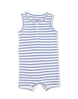 Angel Dear Navy Stripe - Henley Shortie Romper
