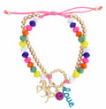 Kids 2 Strand, Teal "love" Bar Bracelet
