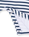 Football Navy - Long Sleeve Snap Shoulder Romper