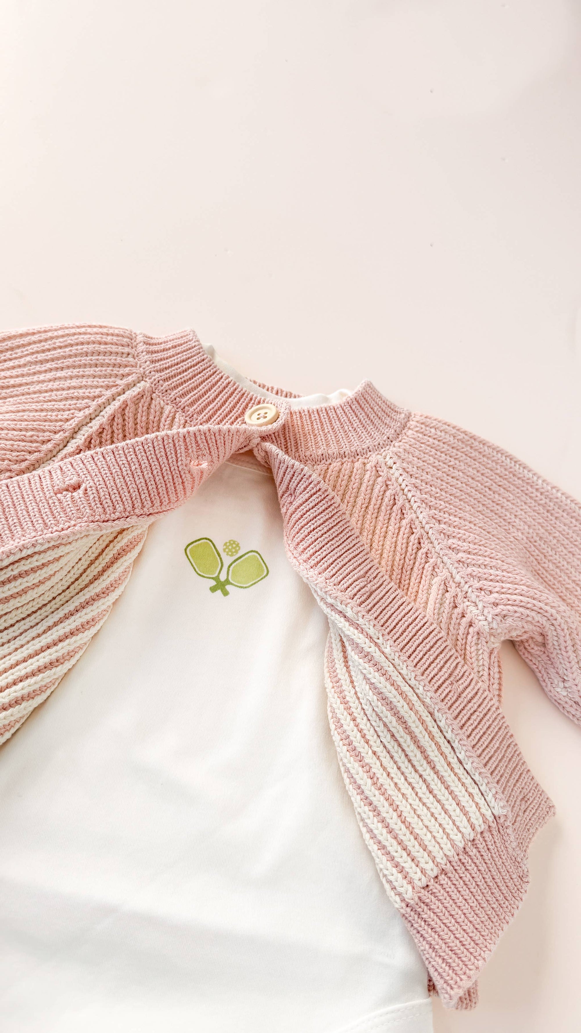 Cotton Brioche Cardigan Pink Baby Kids Girls Clothing : Blush