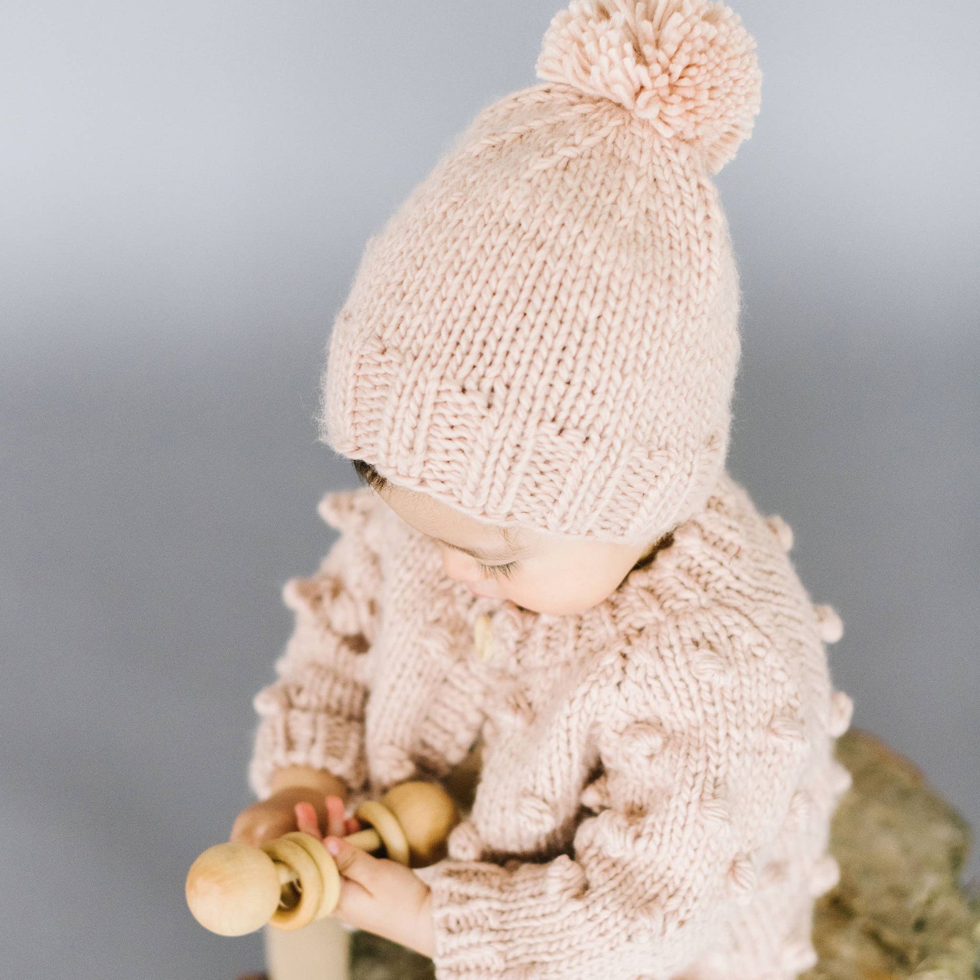 Popcorn Cardigan, Blush | Baby &amp; Kids Valentine&#39;s Sweater: 6-12 mths