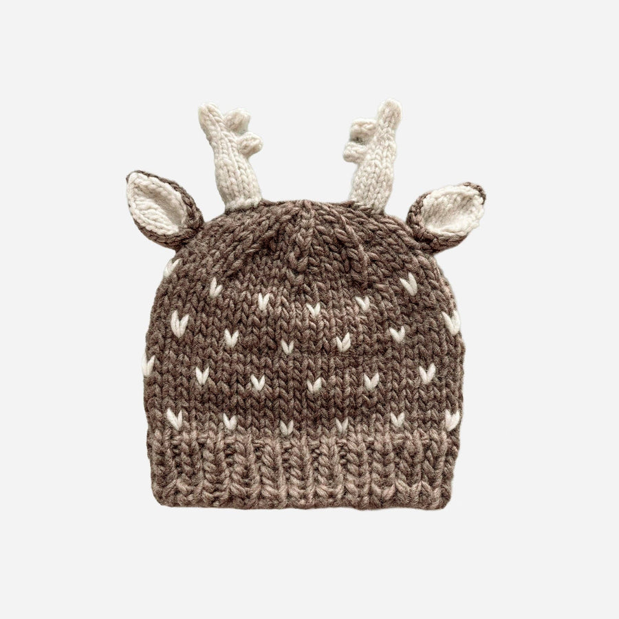 Sawyer Deer Hat Tan Woodland Brown Baby Beanie