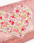 Little Girls Glitter Sparkle Purse with Heart : Vintage Rose