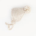 Natural Garter Stitch Knit Baby Bonnet