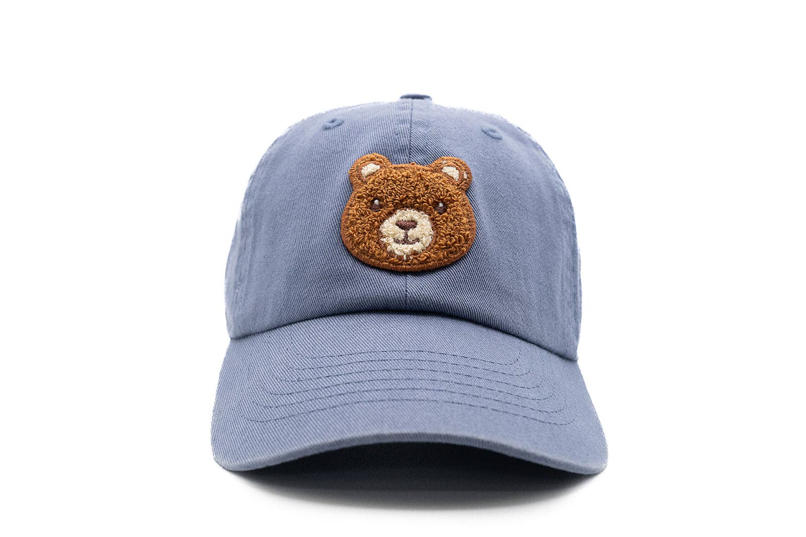 Teddy Bear Patch Baseball hat: Denim / Baby (0-12M)