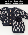 Bitty Blooms Indigo Cardigan Sweater for Baby & Toddlers