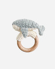 Teether Whale Cotton Crochet Rattle Baby Gift Spring Summer