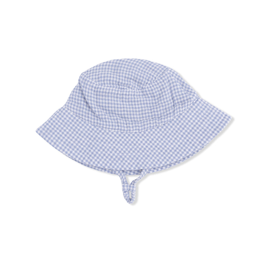 Angel Dear Micro Gingham Blue Blizzard - Bucket Hat