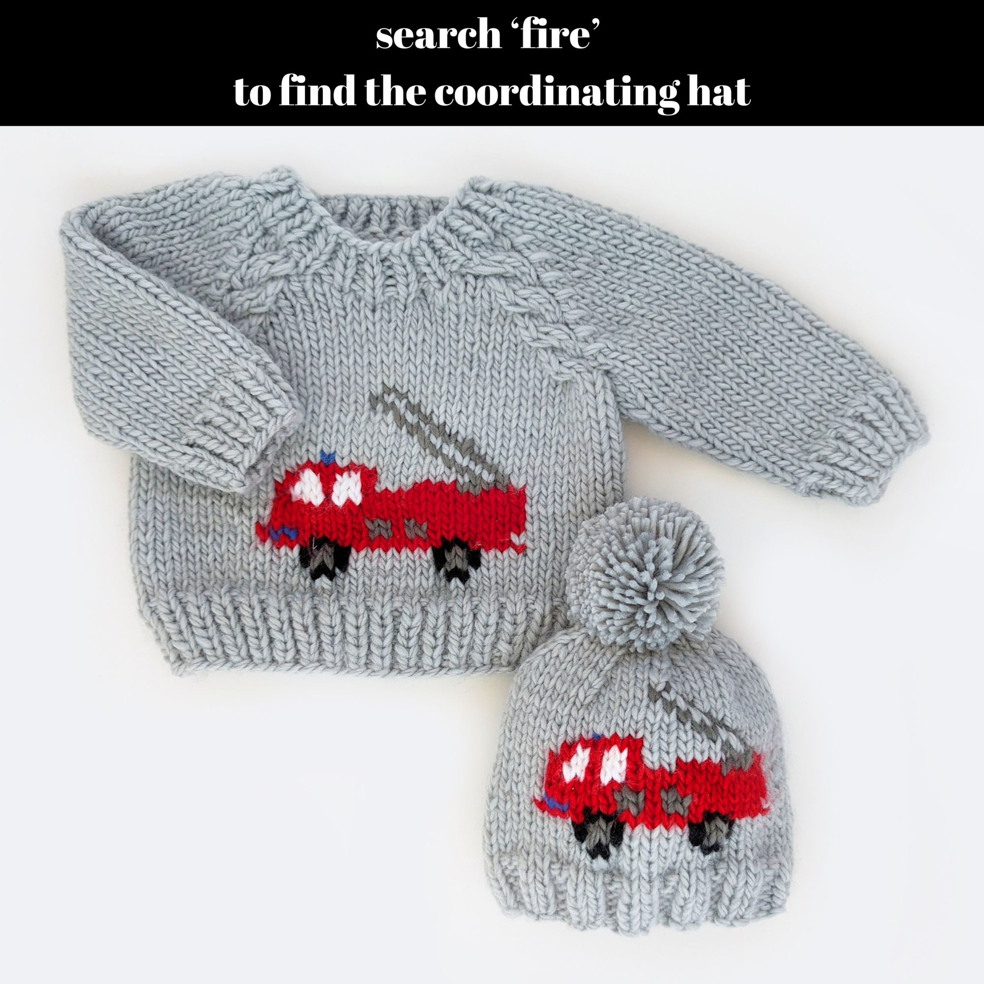 Fire Engine Crew Neck Sweater for Baby &amp; Toddler