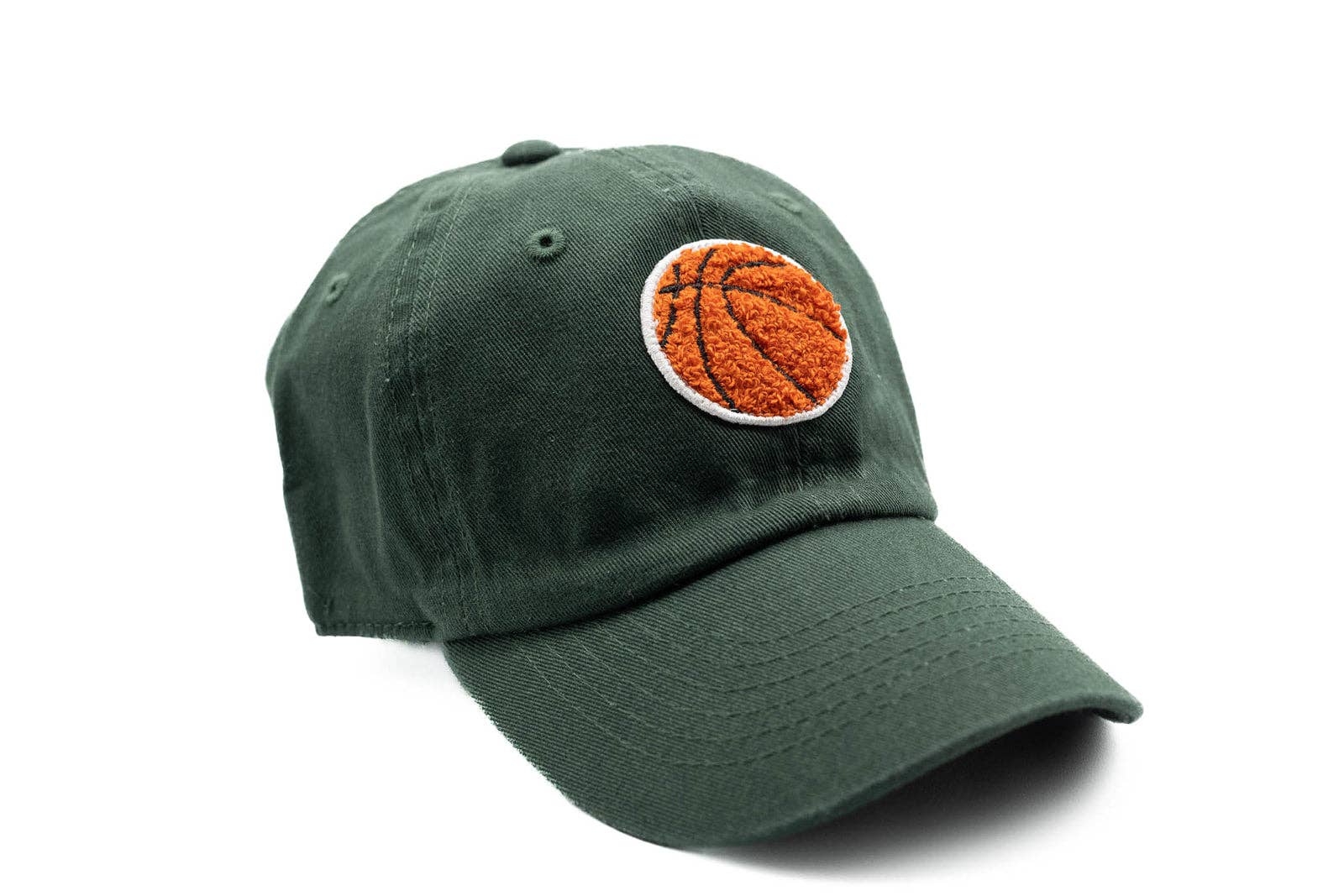 Basketball Patch Baseball Hat: Hunter Green / Toddler (1Y-4Y)