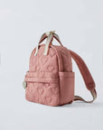 Embroidered Heart Fleece-Insulated Backpack with Multiple Compartments: Pink
