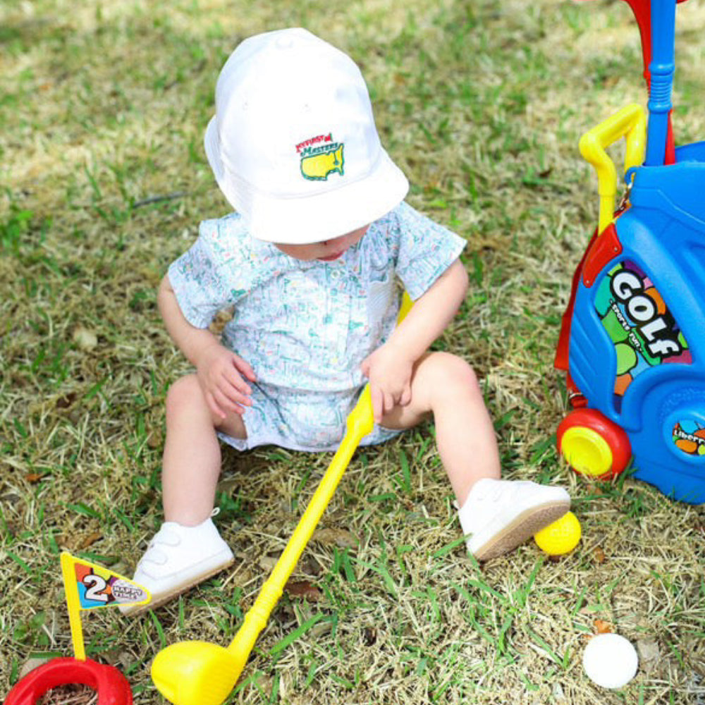 Joy Street Kids Golf print shortie romper