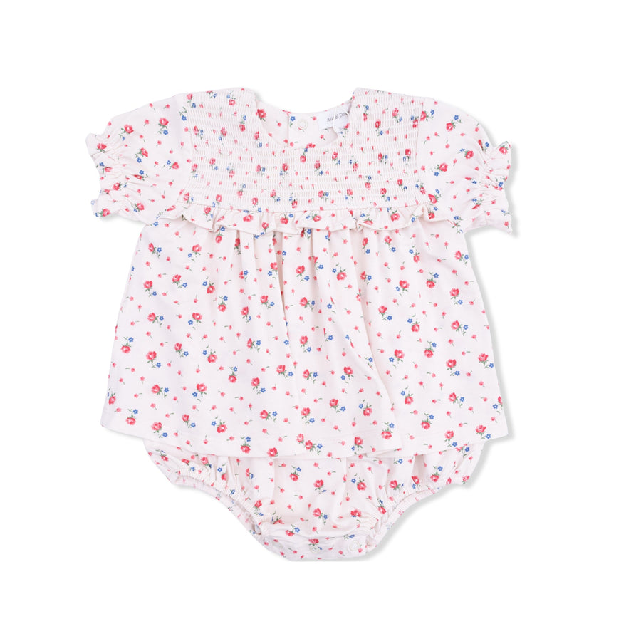 Angel Dear Joli Rosette - Smocked Ruffle Bubble With Skirt